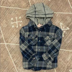 Peek button down flannel
